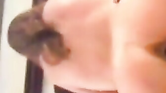 Real amateur  rides her first 14 inch bbc