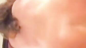 Real amateur  rides her first 14 inch bbc