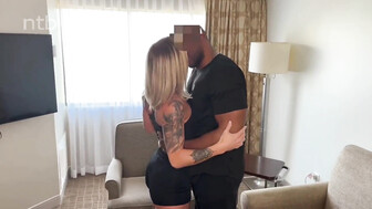 Fit cuckold white milf gets bbc creampie in her smooth shaved pussy