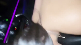 Pretty girl with sexy lips sucking black cock