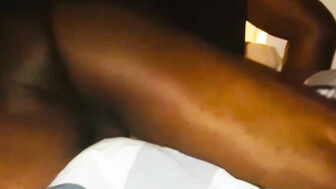 Hubby cleans wife's pussy and helps her with that bbc