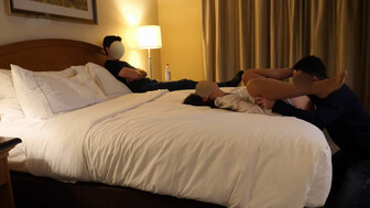 Cuckold wife and her lover in front of hubby