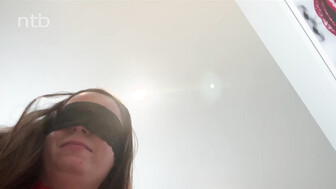 Little hubby in women's pants watched his wife and big black lover