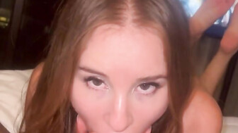 Her pussy gets wet when she sucks a black cock