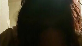 Cuckold hotwife sucking his huge BBC