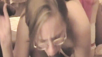 Pumping that gorgeous milf in white stockings