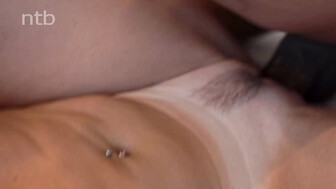 Perfect white babe take that bbc bareback in her meaty pussy