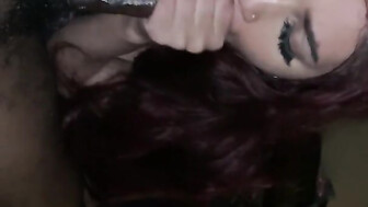 Pretty redhead swallowed all nutt