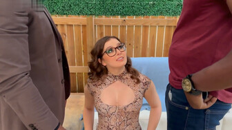 Hot women with glasses and two dom black guys