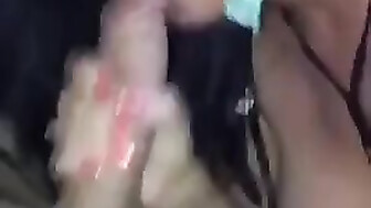 Hotwife sucking cock well