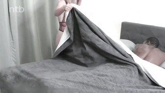 Hubby watches his beloved wife in action with hung black lover