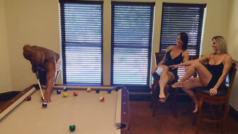 Sexy blonde and brunette for hung BBC guy