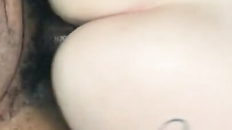 MILF gives amazing blowjob then creams on black cock