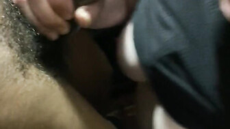 Black cock fucks MILF throat