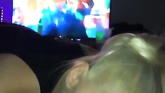 Hot blonde sucking black dick so good