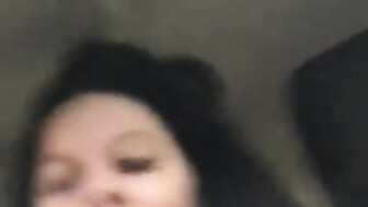 Hot white wife rides BBC in the car