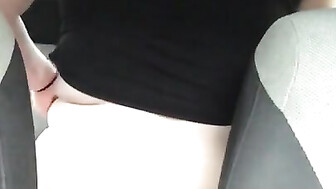 Hot white wife rides BBC in the car