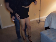 Slim blond cuckold honey gets that fat bwc bareback in her bald pussy