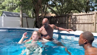 Curly blond cuckold white babe getting bbc gangbang while pregnant