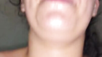 Curvy white girl sucks and rides Big black cock