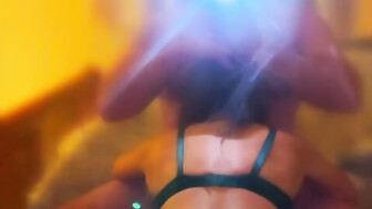 Hot wife with perfect ass sucks cock