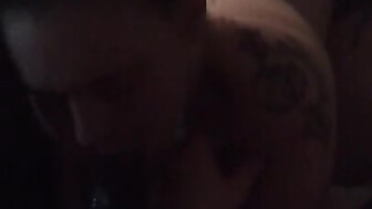 Big booty white girl sucking and fucking black cock