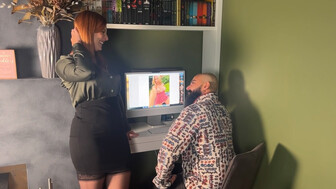 Horny redhead with big booty loves big dick