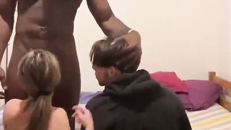 Bbc dominates cuckold and fucks his wife