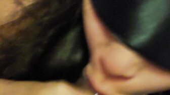 Hot Masked Latina Snacking on my Love Sausage