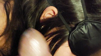 Hot Masked Latina Snacking on my Love Sausage