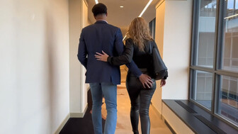 Sexy white wife with hot body cuckolds her husband with black bull