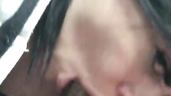 Big ass girl rides BBC in the car