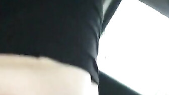 Big ass girl rides BBC in the car