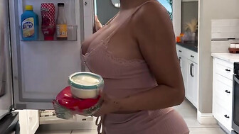 wife in kitchen