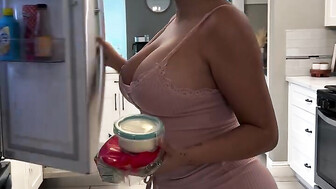 wife in kitchen