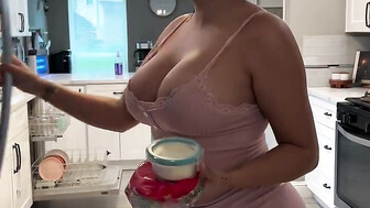 wife in kitchen