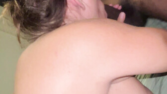 Wife sucks first huge cock