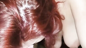 Hotwife worships his BBC and sucks his massive dick