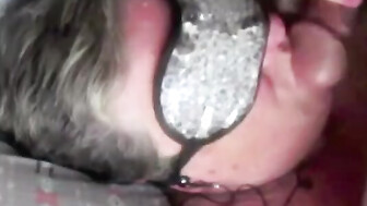 Mature shared wife licking friend's  big cock