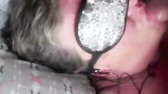 Mature shared wife licking friend's  big cock