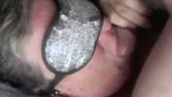 Mature shared wife licking friend's  big cock