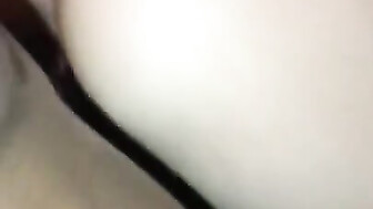 Black cock doggystyle in her creamy wet pussy