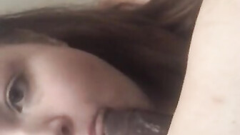 White girl gives good blowjob