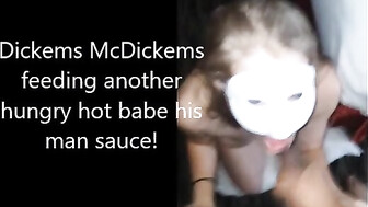 Feeding My Love Gravy to a Hungry Hot Blonde College Babe