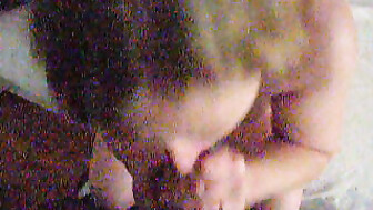 Sucking a nutfull of  BBC