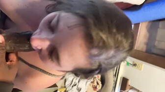 Girl sucks first black cock