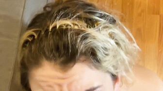 Submissive blonde girl rides BBC