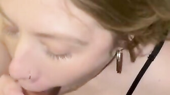 Cumming all over her pretty face