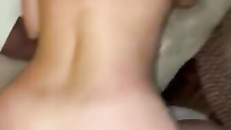 Hotwife sucking her husband off while getting Big black cock