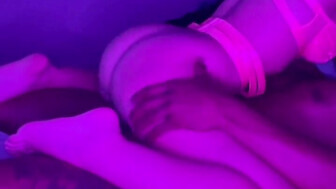 Petite bubble butt girlfriend rides BBC cowgirl